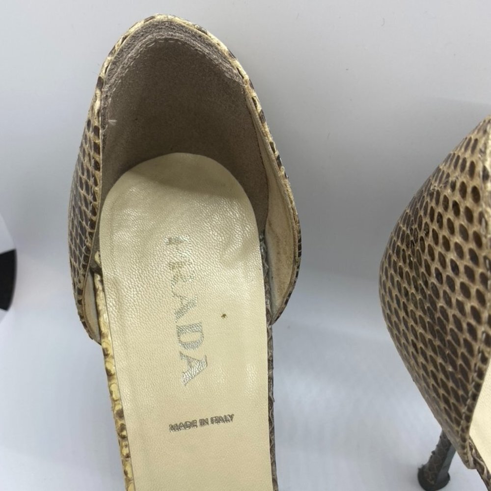 Genuine Python Prada Pointy Toe D'orsay 37.5 - image 5